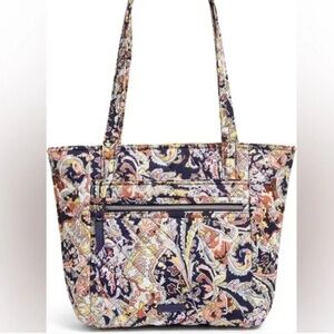 Vera Bradley Small Vera Tote Bag w/ Zip ID Coin Case in Tangier Paisley NWOT